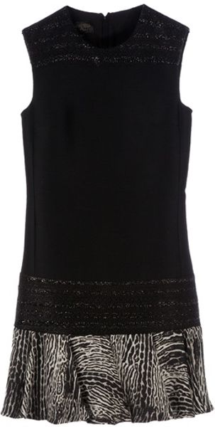 Giambattista Valli Drop Waist Dress in Black - Lyst