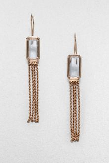 Ippolita Sterling Silver 18k Gold Clear Quartz Tassel Earrings - Lyst
