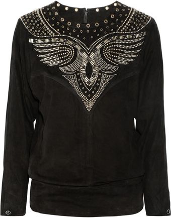 Isabel Marant Ostia Embellished Suede Top - Lyst