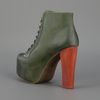 Jeffrey Campbell Laced Up Ankle Boots in Green - Lyst