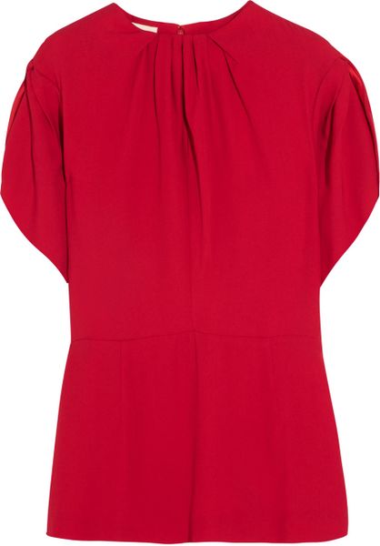 Marni Crepe Top in Red - Lyst