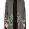 Matthew Williamson Embroidered Woolblend Capestyle Coat in Gray (anthracite) - Lyst