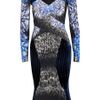 Peter Pilotto Cutout Paneled Dress in Blue - Lyst