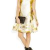 Prabal Gurung Printed Silk and Cotton Blend Sateen Dress in White - Lyst
