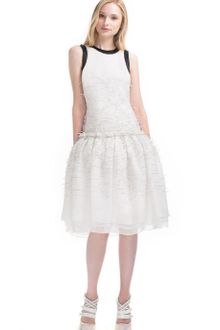 Prabal Gurung  Embroidered Drop Waist Tinsel Dress - Lyst