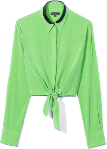 Rag & Bone Daisy Shirt in Green (poison green) - Lyst