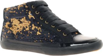 River Island Adela Sequin High Top Trainers - Lyst