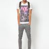 River Island Tshirt with Nyc Neon Logo in White for Men - Lyst