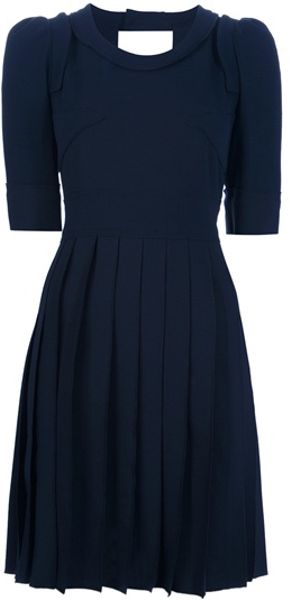 Sonia By Sonia Rykiel Pleated Dress in Blue (navy) - Lyst