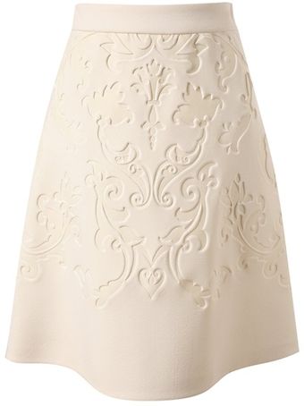 Stella McCartney Baroque Embossed Neoprene Skirt - Lyst