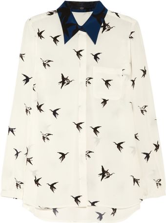 Tibi Paloma Printed Silk Crepe De Chine Shirt - Lyst