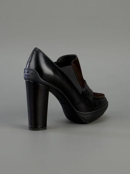 tod's heeled loafers