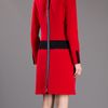 Victoria Beckham Collared Dress in Red - Lyst