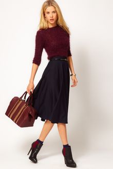 ASOS Collection Asos Midi Skirt in Ponti - Lyst
