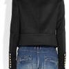 Balmain Structured Wool Jacket in White (black) - Lyst