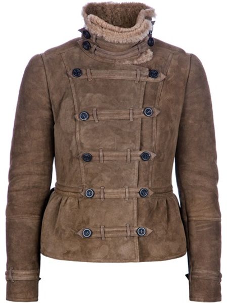 Burberry Prorsum Military Jacket in Brown - Lyst