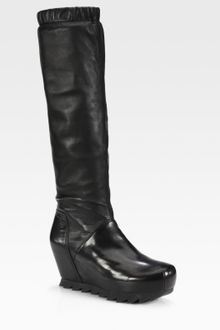 Camilla Skovgaard Leather Platform Wedge Kneehigh Boots - Lyst