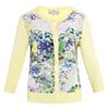 Erdem Yanne Printed Front Cardigan in Yellow (lemon) - Lyst