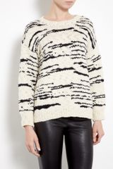 Iro Cream and Black Merino Knitted Jumper