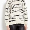 Iro Cream and Black Merino Knitted Jumper in Beige (cream) - Lyst