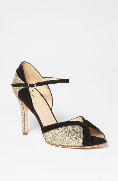 Kate Spade Corinne Sandal in Black (black/ gold) - Lyst
