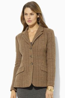 Lauren by Ralph Lauren Wool Tweed Threebutton Jacket - Lyst