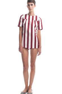 Marc Jacobs Large Stripe Satin Gabardine Top - Lyst