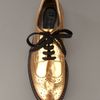 Marni Laminated Derby Brogue in Gold - Lyst