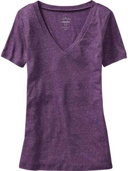 Old Navy Vintage Style V-Neck Tee in Purple | Lyst