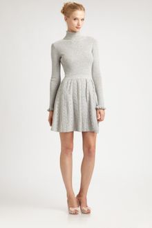 RED Valentino Turtleneck Sweater Dress - Lyst