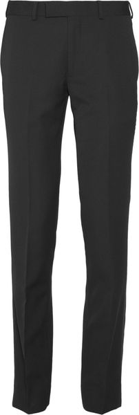 Sandro Satin Trimmed Wool Trousers - Lyst