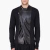 Yves Saint Laurent Black Leather Trim Cashmere Sweater in Black for Men - Lyst