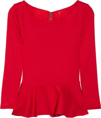 Alice + Olivia Patty Ponte Peplum Top - Lyst