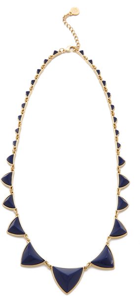 House Of Harlow Navy Pyramid Necklace - Lyst