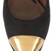 Marni GoldTrimmed Suede Pumps in Gold - Lyst