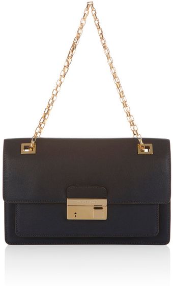 Michael Kors Accessories Ss Navy Gia Shoulder Flap Bag - Lyst