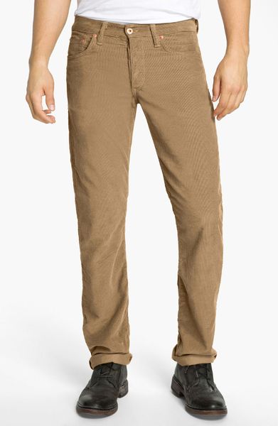 Nsf Clothing Slim Straight Leg Corduroy Pants in Beige for Men (sand) | Lyst
