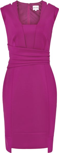 Reiss Wrap Bodycon Dress - Lyst