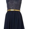 Topshop Glitter Crinkle Dress By Wal G in Blue (navy blue) - Lyst