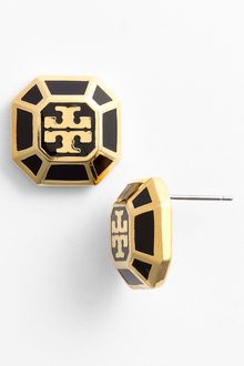 Tory Burch Rylan Logo Small Stud Earrings - Lyst