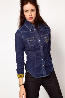 Vivienne Westwood Anglomania For Lee Armiet Blouse in Indigo - Lyst