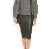 Zero + Maria Cornejo Leather Pencil Skirt in Green - Lyst