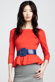 Alice + Olivia Patty Peplum Top - Lyst