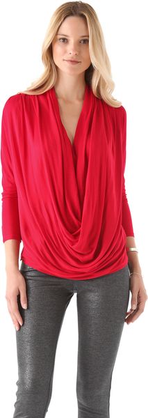 Alice + Olivia Draped Slouchy Tee - Lyst