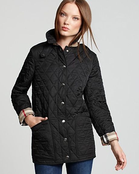 burberry black quilted jacket