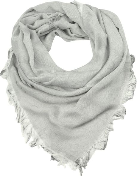 Dior Cotton Blend Woven Logo Shawl in Gray - Lyst