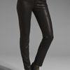 Free People Vegan Leather Seamed Skinny Pant in Black - Lyst