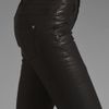 Free People Vegan Leather Seamed Skinny Pant in Black - Lyst