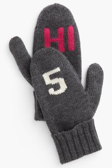 Kate Spade Big Apple Hi 5 Wool Mittens - Lyst