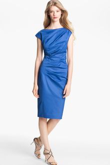 Lela Rose Ruched Dress - Lyst